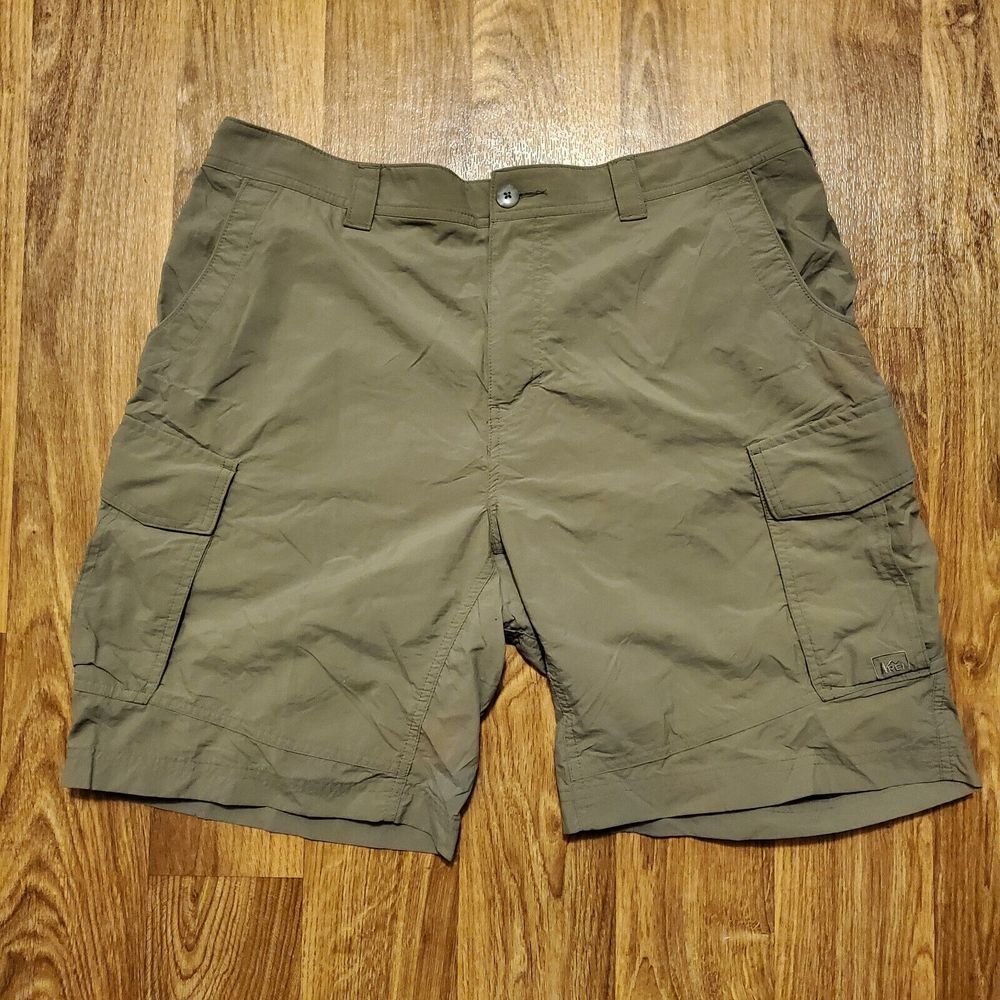 REI Shorts Men XL Brown‎ Cargo Pockets Hiking Outdoor Performance